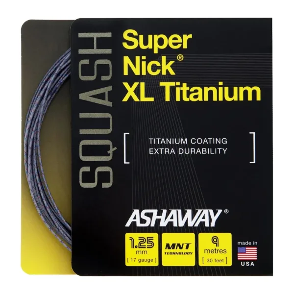 Ashaway SuperNick XL Titanium Squash String Set
