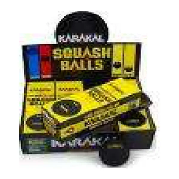 Karakal Double Yellow Dot Squash Balls (3)